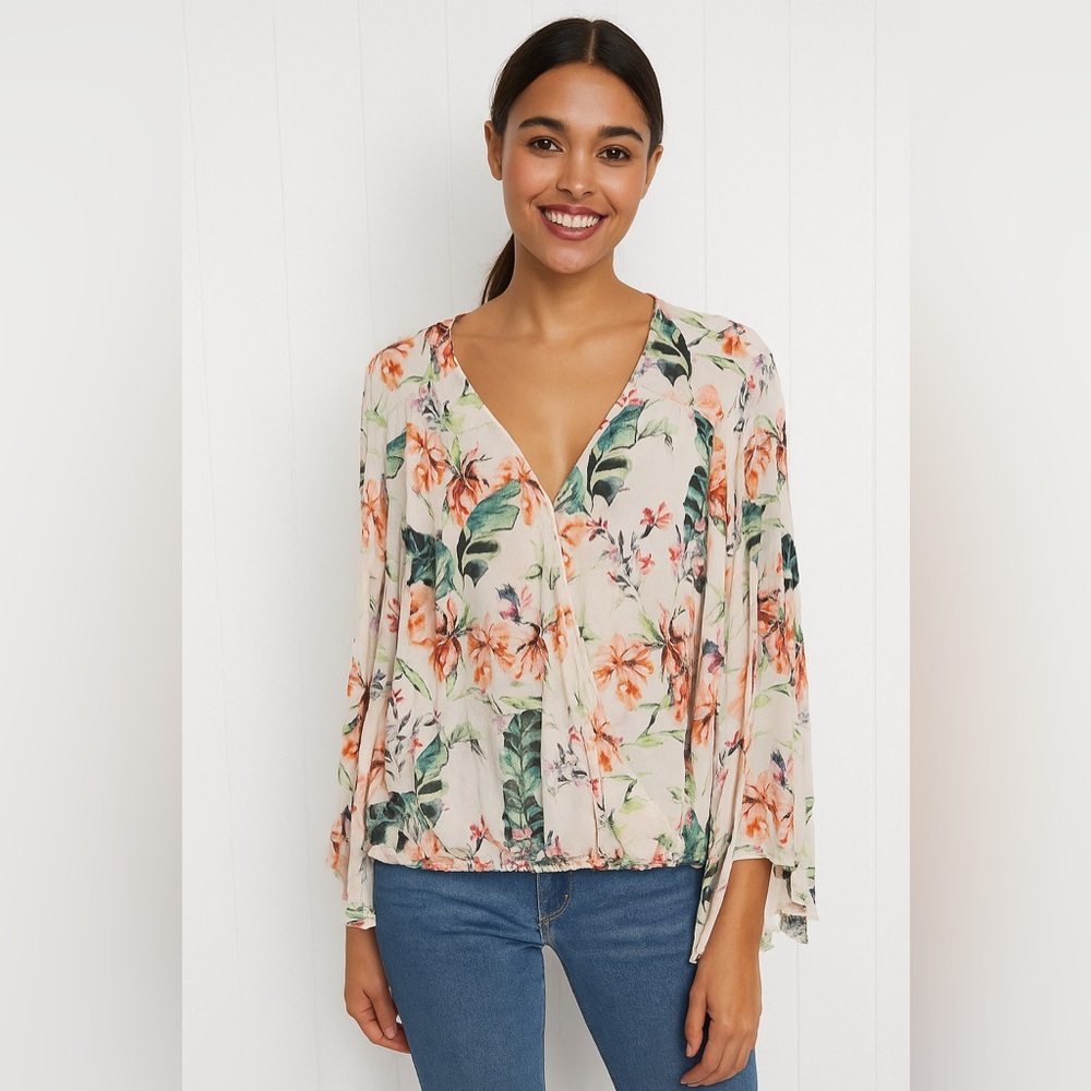 Sanctuary Floral Top - Pink, Blue, Green